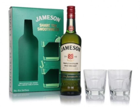 Jameson Gift Set with 2x Glasses Blended Whiskey