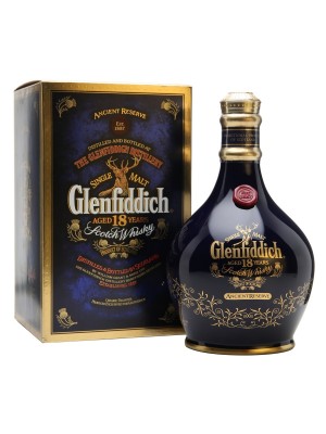 Glenfiddich 18 Year Old / Ancient Reserve / Blue Spode Decanter