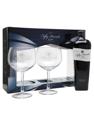 Fifty Pounds London Dry Gin / 2 Glass Set