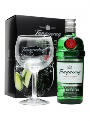 Tanqueray Export Strength London Dry Gin / Copa Glass Set