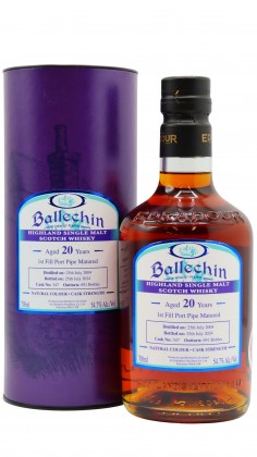 Ballechin Single Port Pipe Cask #347 2004 20 year old