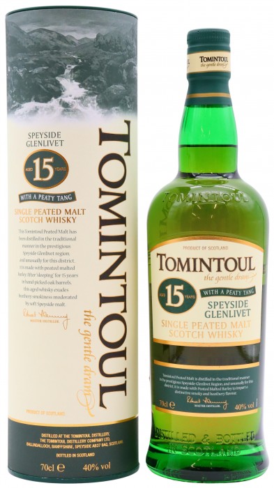 Tomintoul Peaty Tang Speyside Single Malt Scotch 15 year old