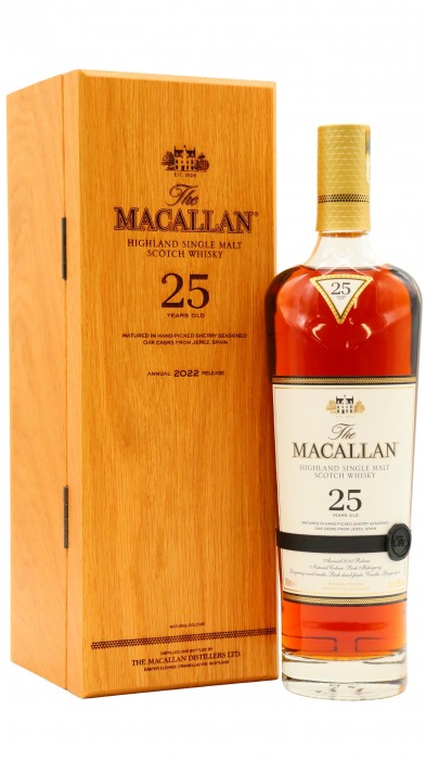 Macallan 2022 Release Sherry Oak Scotc 25 Year Old