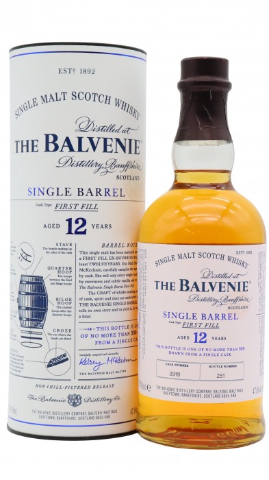 Balvenie Single Barrel First Fill Single Cask Scotch 12 Year Old