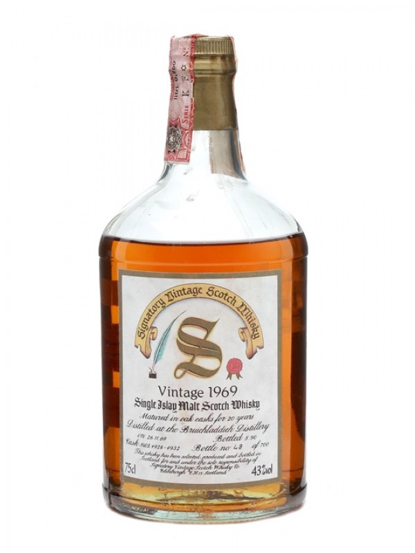 Bruichladdich 1969 20 Year Old Casks #4928 4932 Signatory