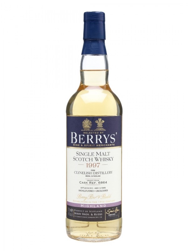 Clynelish 1997 Bottled 2012 Cask #6864 Berry Bros & Rudd