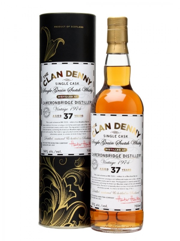 Cameronbridge 1974 37 Year Old Bourbon Cask HH7251 Clan Denny