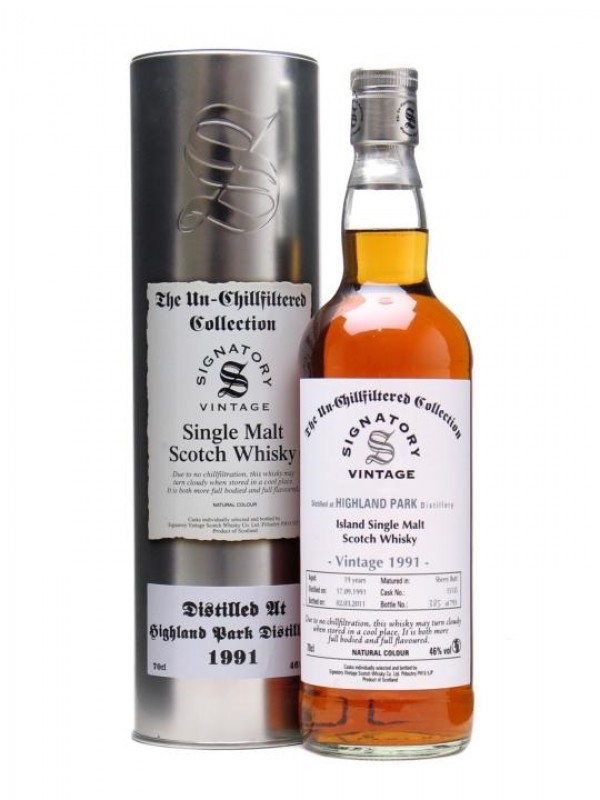 Highland Park 1991 19 Year Old Un Chillfiltered Sherry Signatory Un-Chillfiltered Collection