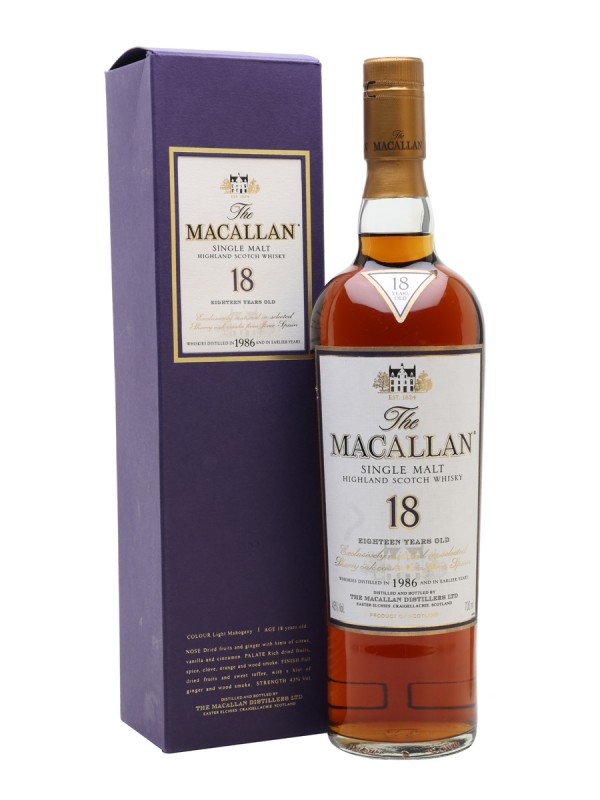 Macallan 1986 18 Year Old Sherry Oak