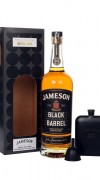 Jameson Black Barrel Gift Set with Hip Flask Blended Whiskey
